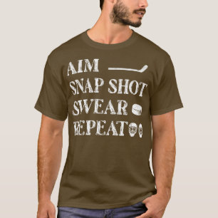 Ice Hockey Equipment Stick Puck Hockey T-Shirt