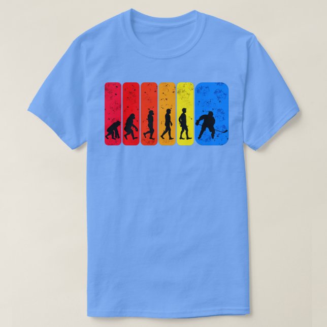 Ice Hockey Evolution T-Shirt (Design Front)