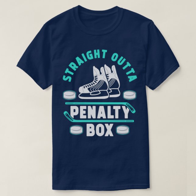 Ice Hockey Fan PENALTY BOX Ice Hockey T-Shirt (Design Front)
