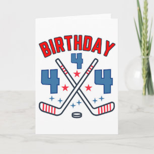 Ice Hockey Four Birthday Boy 4th Party Boys Age 4  Card