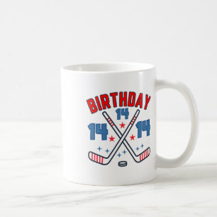 Ice Hockey Fourteen Birthday Boy 14th Party Boys A Coffee Mug