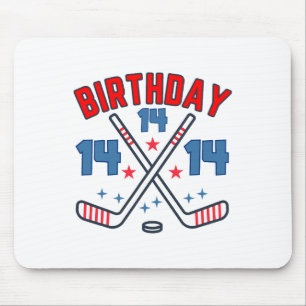 Ice Hockey Fourteen Birthday Boy 14th Party Boys A Mouse Pad