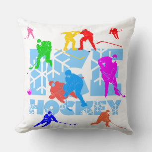 Ice Hockey funny elegant Cushion