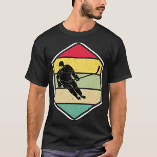 Ice Hockey Funny Ice Hockey Frisbee Lover Retro Vi T-Shirt