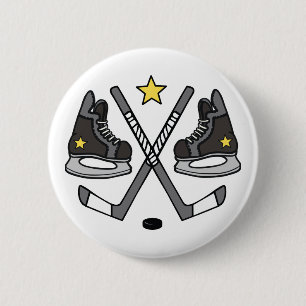 . Ice Hockey Gear 6 Cm Round Badge