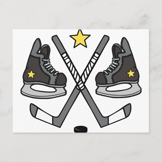 . Ice Hockey Gear Postcard (Front)