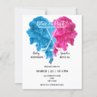 Ice Hockey gender reveal invitation