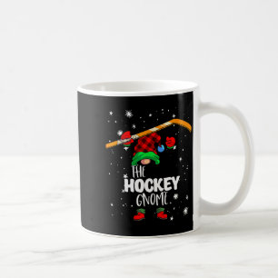 Ice Hockey Gnome Red Buffalo Plaid Matching Family Coffee Mug