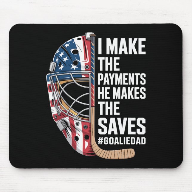 Ice Hockey Goalie Dad  Mouse Pad (Front)