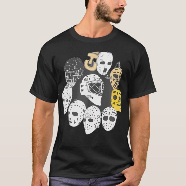 Ice Hockey Goalie Evolution Modern T-Shirt (Front)