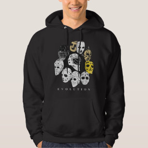 Ice Hockey Goalie Evolution Vintage Retro Modern M Hoodie