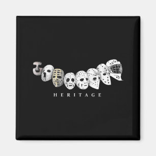Ice Hockey Goalie Evolution Vintage to Modern Mask Magnet