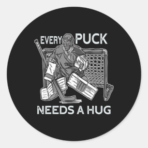 Ice Hockey Goalie Hockey Goalkeeper Classic Round Sticker