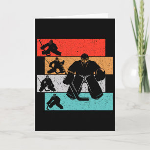 Ice Hockey Goalie Hockey Player Kids Boys Youth Me Card