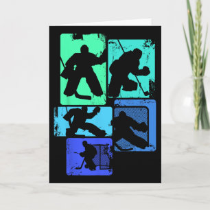 Ice Hockey Goalie Hockey Player Kids Boys Youth Me Card