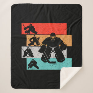 Ice Hockey Goalie Hockey Player Sherpa Blanket