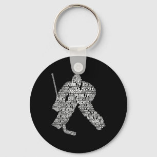 Ice Hockey Goalie Hockey Youth Men Kids Boys Key Ring