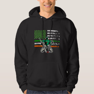 Ice Hockey Goalie Irish American Flag St Patricks  Hoodie