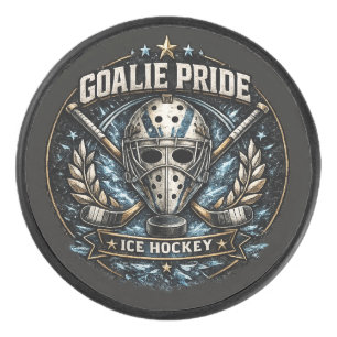 Ice Hockey Goalie Mask Vintage Sports Puck Design