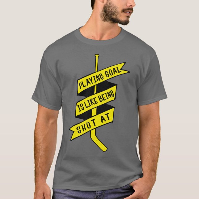 Ice Hockey Goalie Quote Tee Shirt (Front)