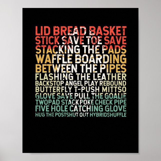 Ice Hockey Goalie Quote Winter Sports Player Poster (Front)