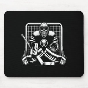 Ice Hockey Goalie Skeleton Youth Halloween Costume Mouse Pad