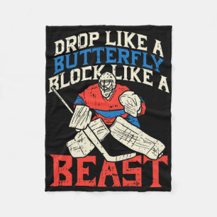 Ice Hockey Goalkeeper Goalie Keeper Jersey  Fleece Blanket