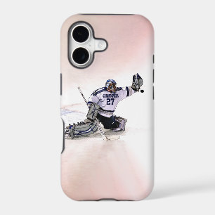 Ice Hockey Goalkeeper With Your Name Drawing