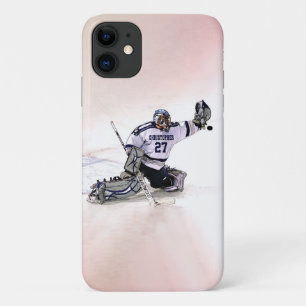 Ice Hockey Goalkeeper With Your Name Drawing Case-Mate iPhone Case