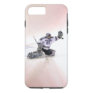 Ice Hockey Goalkeeper With Your Name Drawing Case-Mate iPhone Case