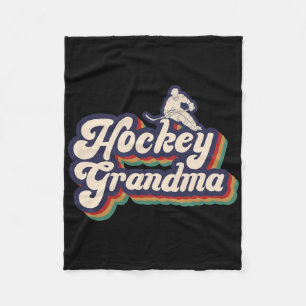 Ice Hockey Grandma Of A Hockey Player Grandmother Fleece Blanket