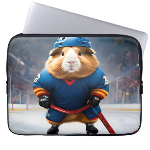 Ice Hockey Guinea Pig, Laptop Sleeve