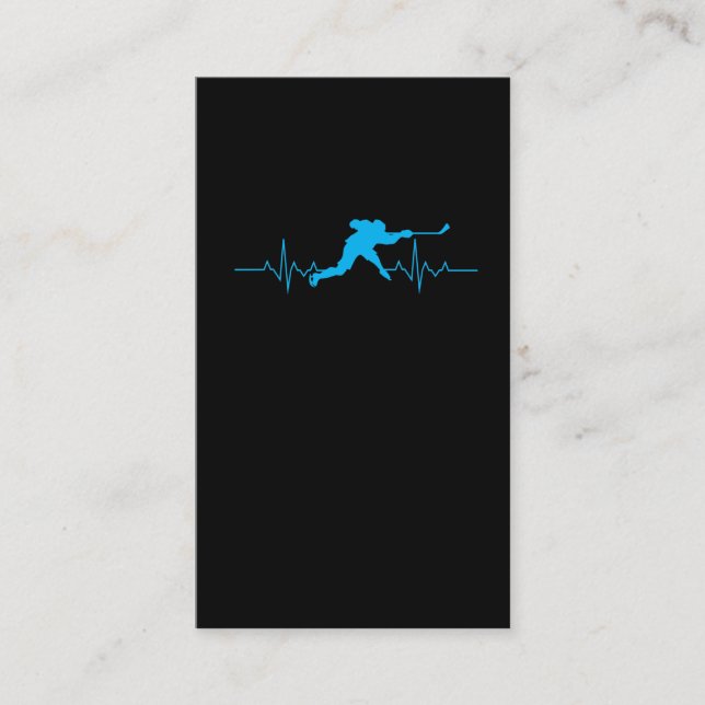 Ice Hockey Heartbeat Business Card (Front)