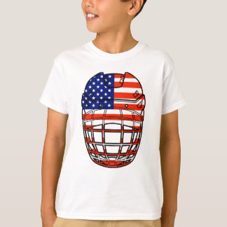 Ice Hockey Helmet - USA T-Shirt