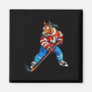Ice Hockey Horse Magnet