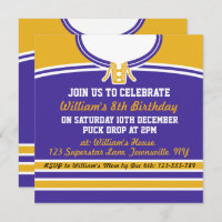 Ice Hockey Jersey Themed Party Invite Template