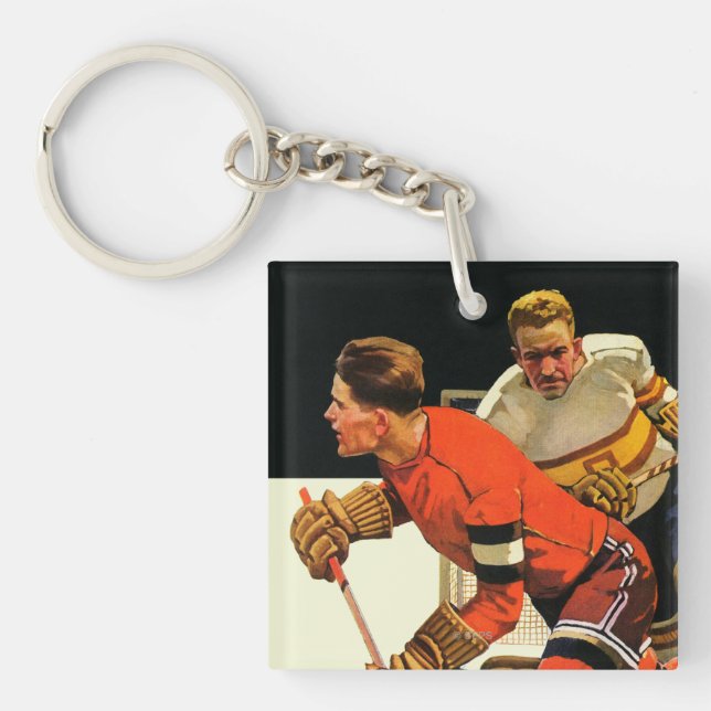 Ice Hockey Match Key Ring (Front)