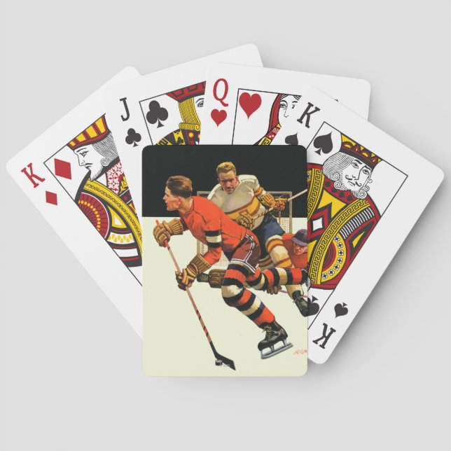 Ice Hockey Match Playing Cards (Back)