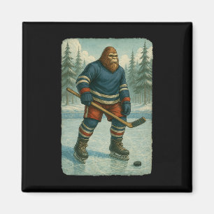 Ice Hockey Men Ice Hockey Teen Boys Distressed Magnet