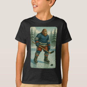 Ice Hockey Men Ice Hockey Teen Boys Distressed T-Shirt