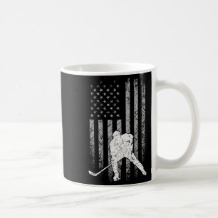 Ice hockey patriotic american flag hockey player o coffee mug