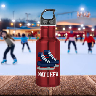 Ice Hockey Personalised Kids Stainless Steel Water 532 Ml Water Bottle
