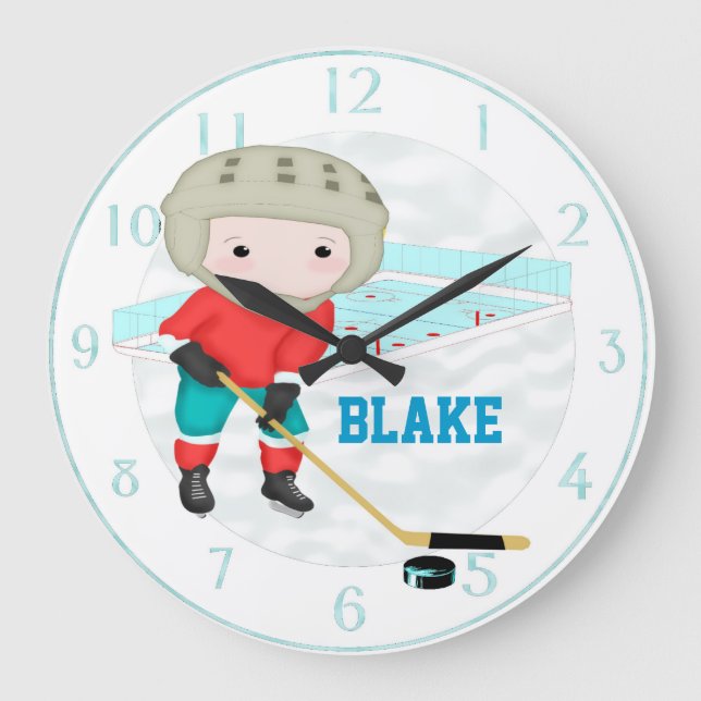 Ice Hockey Personalised Wall Clock (Front)