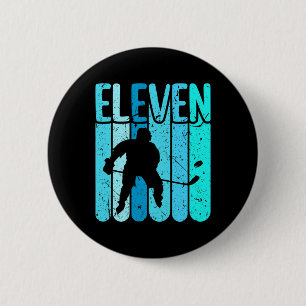 Ice Hockey Player 11th Birthday Boys Ice Hockey  6 Cm Round Badge