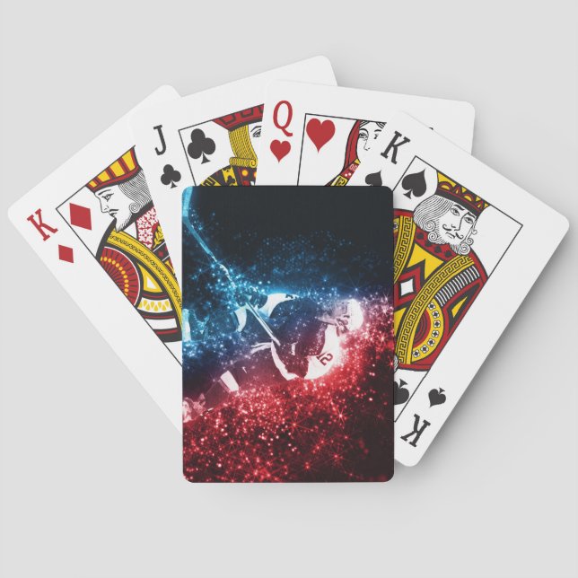 Ice Hockey Player Art Deck of Cards (Back)