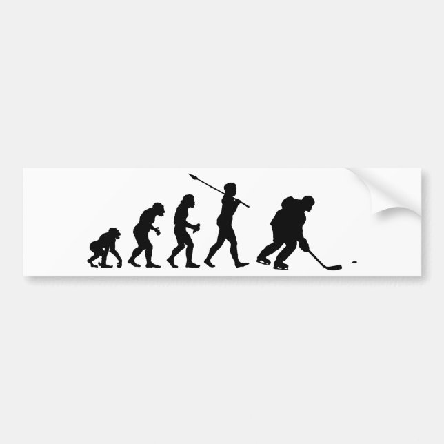 Ice Hockey Player Bumper Sticker (Front)