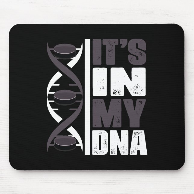 Ice Hockey Player Dna  Mouse Pad (Front)