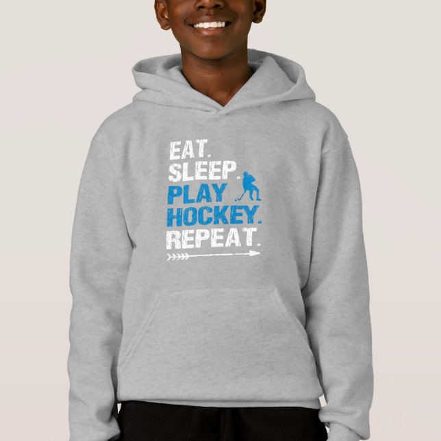Ice Hockey Player Eat Sleep Play Repeat Funny Gift (Front)