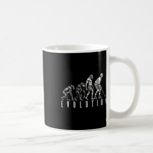 Ice Hockey Player Evolution Funny Man Ape Caveman  Coffee Mug