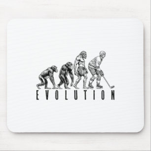 Ice Hockey Player Evolution Funny Man Ape Caveman Mouse Pad